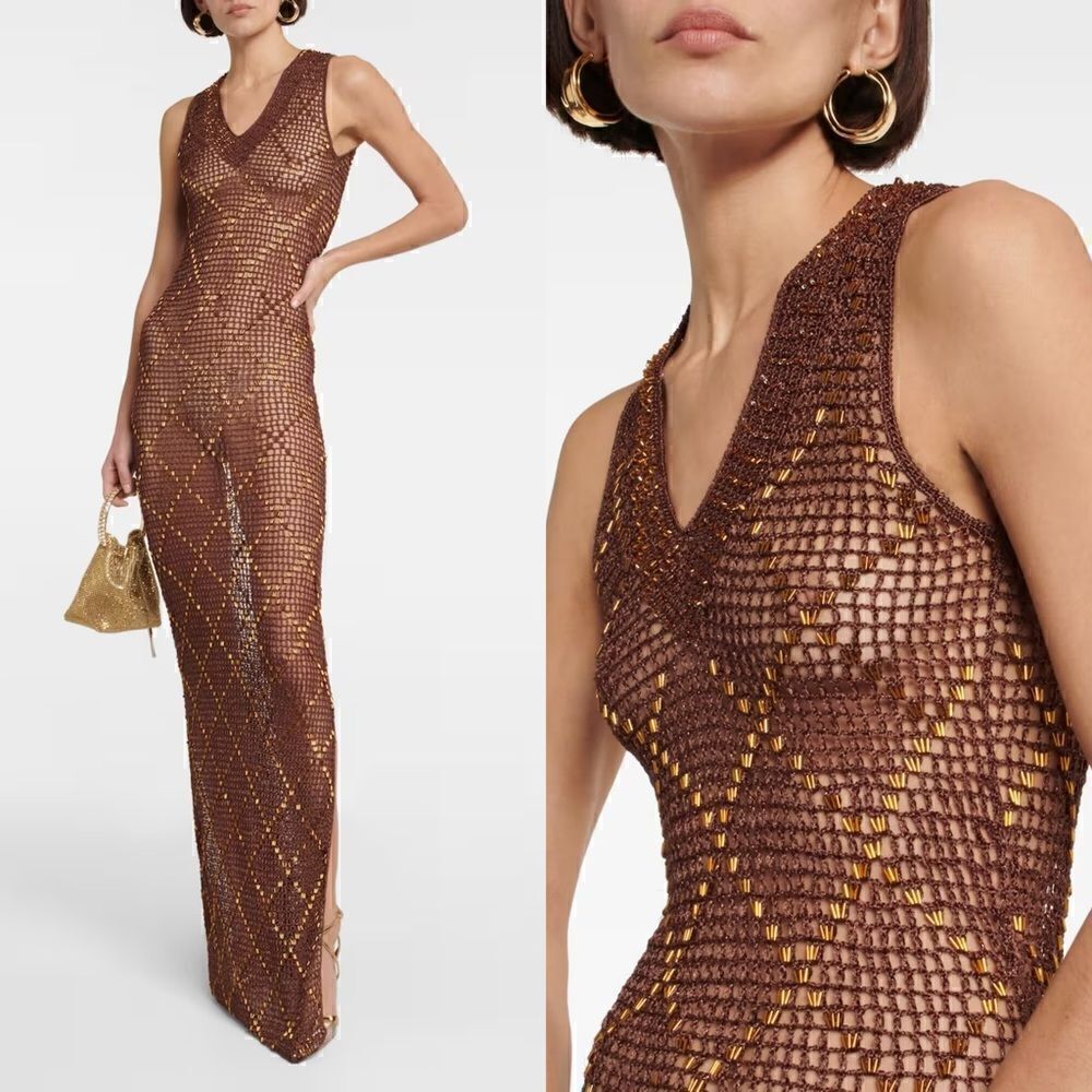 NWT AYA MUSE Rubicu crochet maxi dress